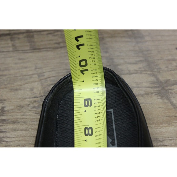 Vans Unisex Black Leather Classic Slip On Mules Size 7.5 - Picture 7 of 16